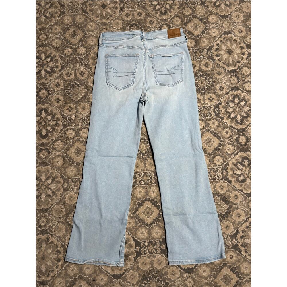 American Eagle High Rise Kick Boot Crop Jeans Light Wash Women’s Size 4 R Denim - Picture 2 of 8